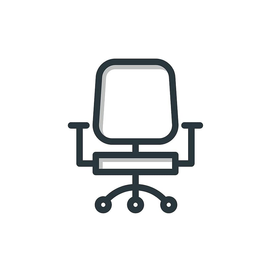 stoel, icoon, ontwerp, symbool, teken, meubilair, kantoor, interieur, schets, kamer, huis