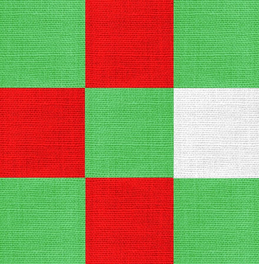 joulu, kangas, rakenne, värit, punainen, vihreä, valkoinen, lohkot, geometrinen, kuutiot, ruudukko