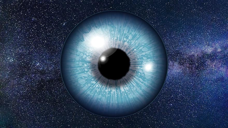 occhio, blu, iris, bulbo oculare, analizzare, cercare, guardare, vedere, colore, ottico, occhio blu