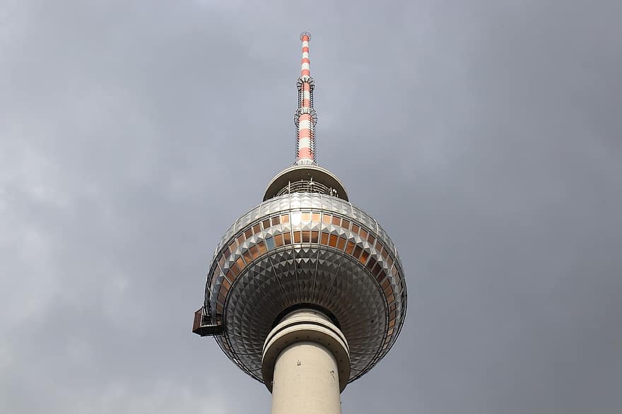 Berlim, torre de tv, alexanderplatz, lugares de interesse, capital, ponto de referência, alex, Alemanha, céu, construção, Visão