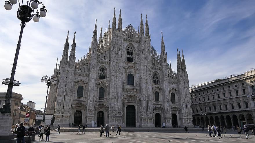 Arsitektur, gothic, gereja, tengara, lombardy, pariwisata, seni, Milan