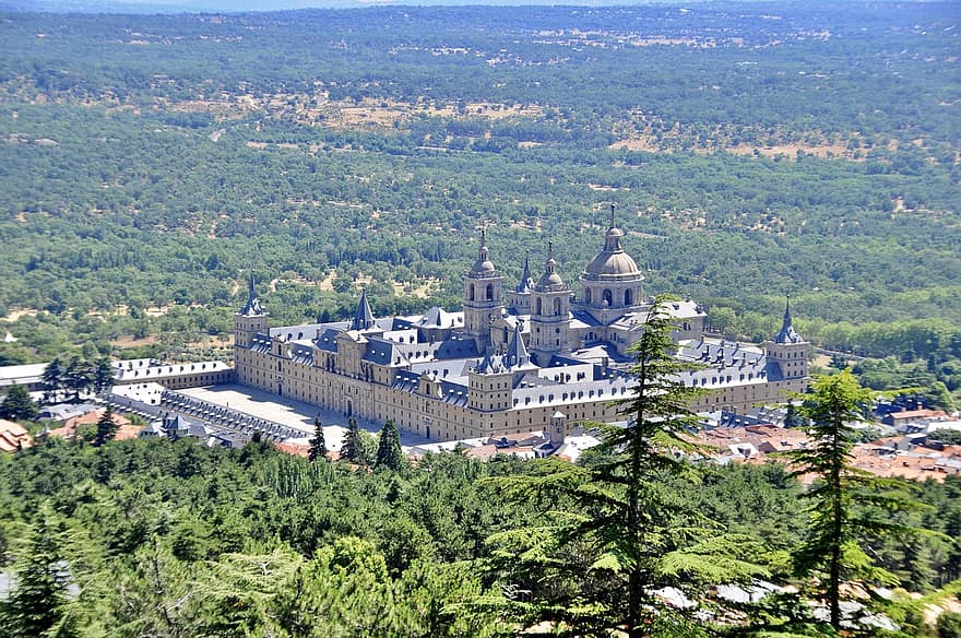 el escorial, Spānija, pils, arhitektūra, klosteris, Klosteris un Eskoriala vieta