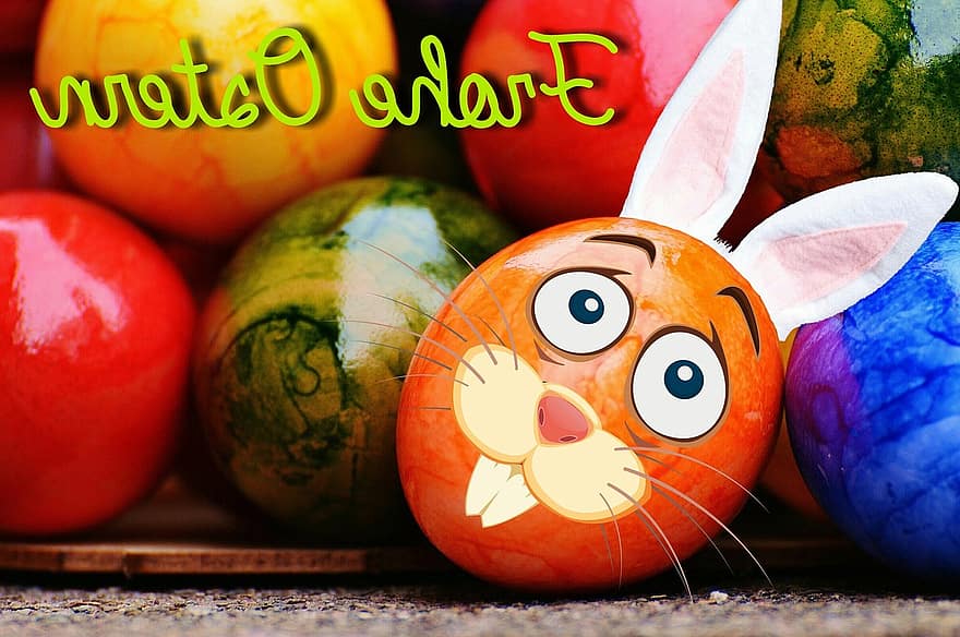 Pascua de Resurrección, huevos de Pascua, vistoso, Felices Pascuas, huevo, de colores