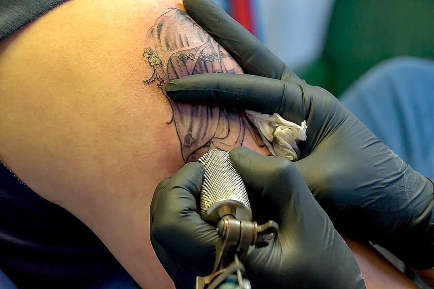 tatuaje, tatuador, dibujo corporal, dibujo, parte superior del brazo, artistas, Moda, estudio, máquina, piel, profesional