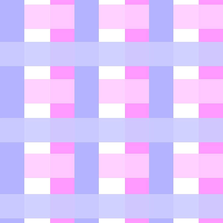 Gingham, Checkered, Texture, Pattern, Tablecloth, Scrapbook, Blue, Pink, White, Magenta, Design