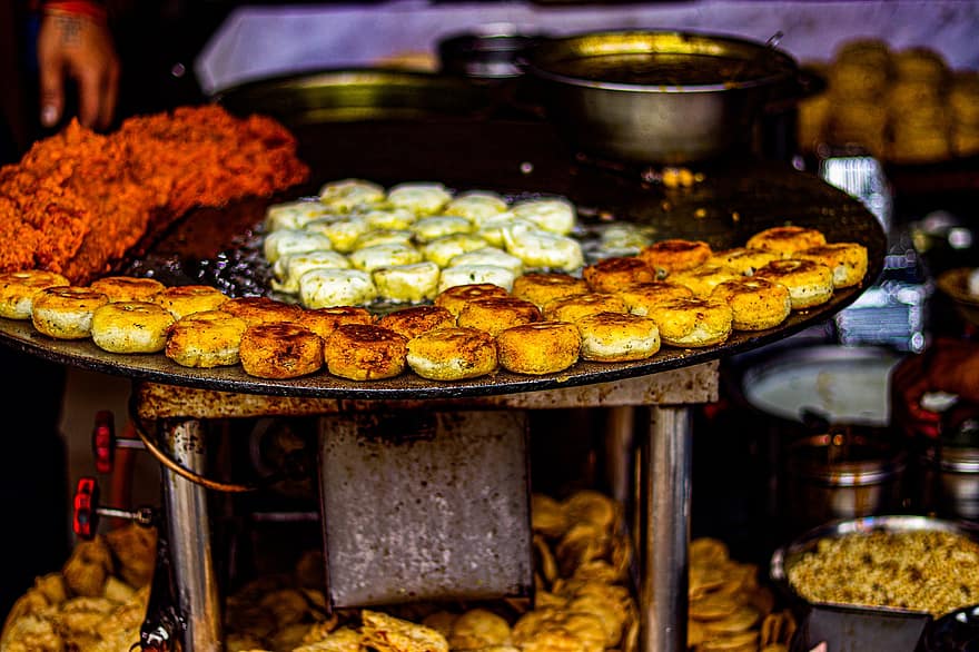 Índia, varanasi, menjar de carrer
