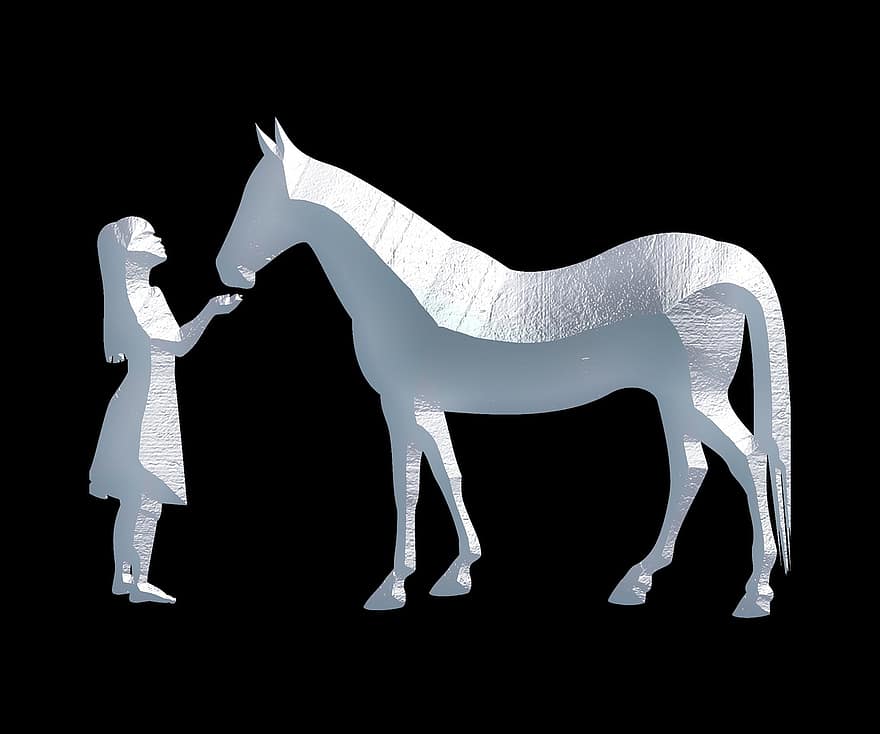 лошадь, скульптура, девушка, статуя, животное, млекопитающее, Изобразительное искусство