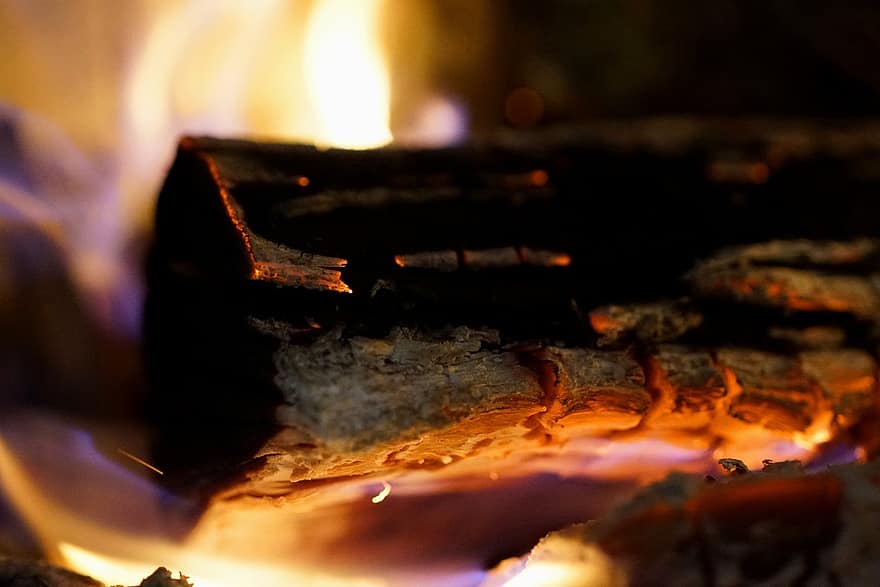 暖炉、ログ、火災、熱、燃やす、炎、火炎、自然現象、温度、燃焼、閉じる