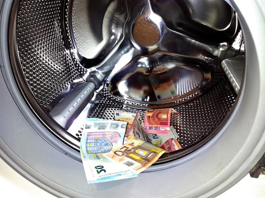 hvidvaskning, penge, euro, vasketøj, korruption, ulovlig, vask, pengeseddel, ren, betalingsmiddel
