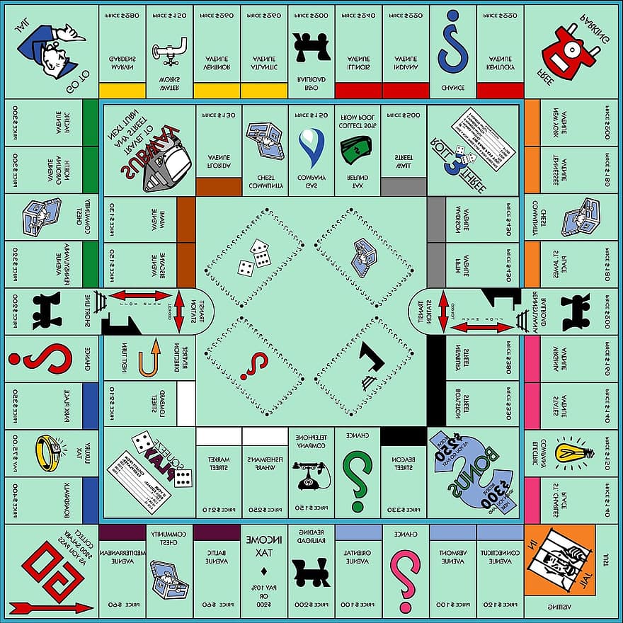 monopolija, žaidimo lenta, žaidimas, linksma, finansuoti, verslą, laisvalaikis, žaisti, investicijas, piktograma, laimėti