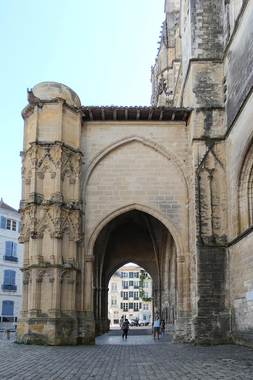 kyrka, katedral, båge, gotiska, religion, monument, arkitektur, historisk, bayonne katedral, Baskien