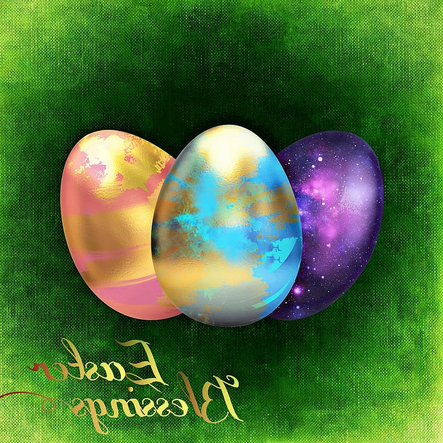 pääsiäinen, onnittelukortti, hyvää pääsiäistä, muna, värikäs