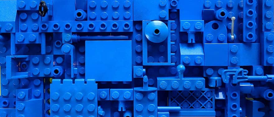 लेगो, खिलौने, ब्लाकों, बिल्ड, उपहार, टेम्पलेट, रचनात्मकता, नीला