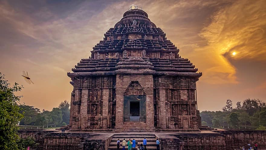 tempel, oude, reizen, toerisme, orissa, Odisha