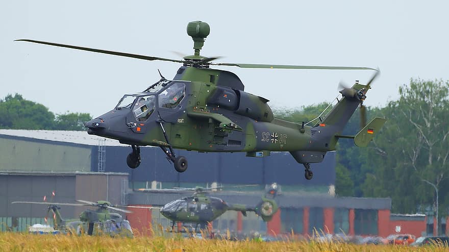 helikopter, Bundeswehr, tiger, flyvende, militær, bevæbnet styrke, tysk, luftvåben, hær luftfart