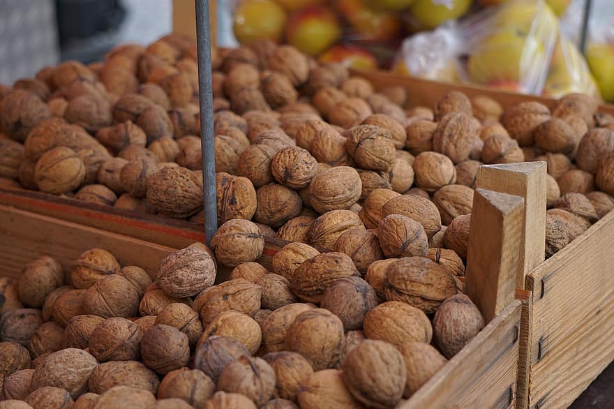 Walnut, Nuts, Shell, Market