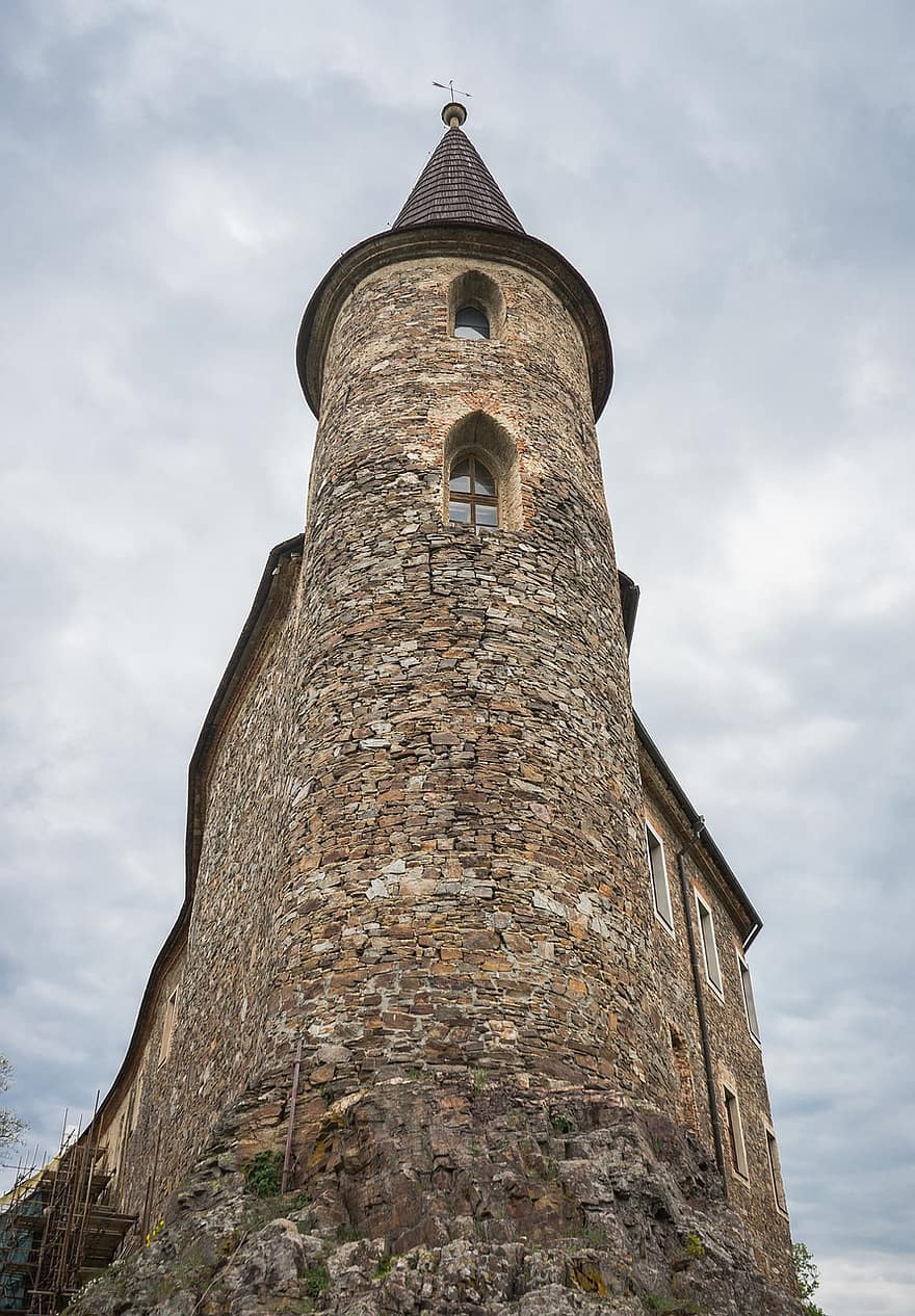 Castillo Kasperk, fortaleza, torre, castillo, Castillo medieval, Republica checa, Bohemia, kašperské hory, šumava, arquitectura, cristianismo