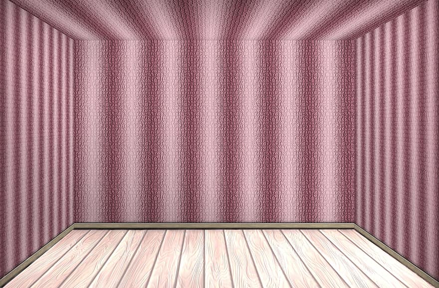 Wall, Wood Floor, Lounge, Salon, Perspective, Texture, Background, Graphic, Design, Decorative, Room
