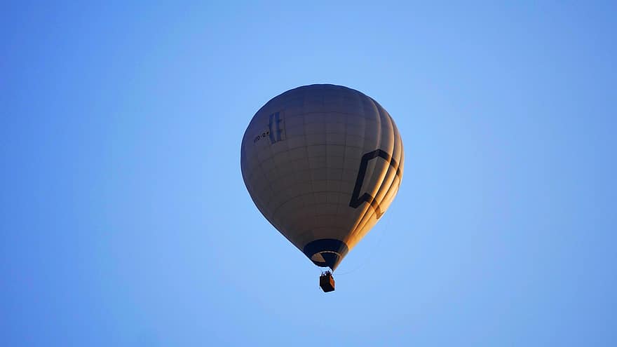 heteluchtballon, hemel, vliegend, ballon, blauwe lucht, reizen