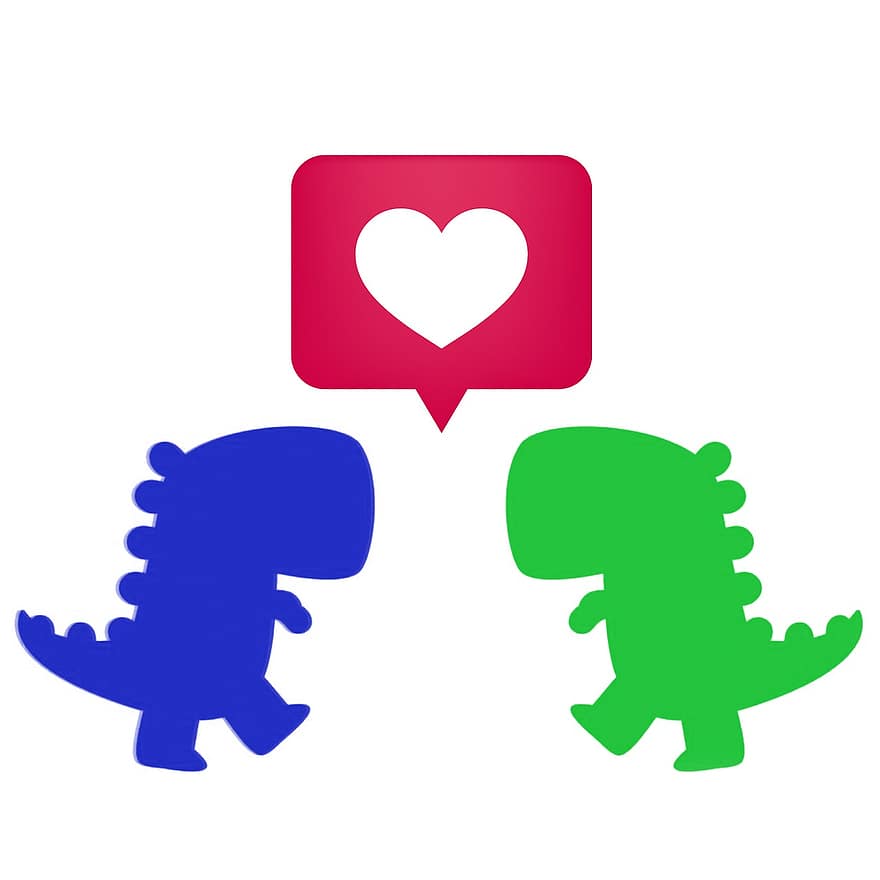 dinozaurs, Dino iemīlējies, dinozi, Jauki Dino, fona, ilustrācija, simbols, vektoru, mīlestība, dizains, karikatūra