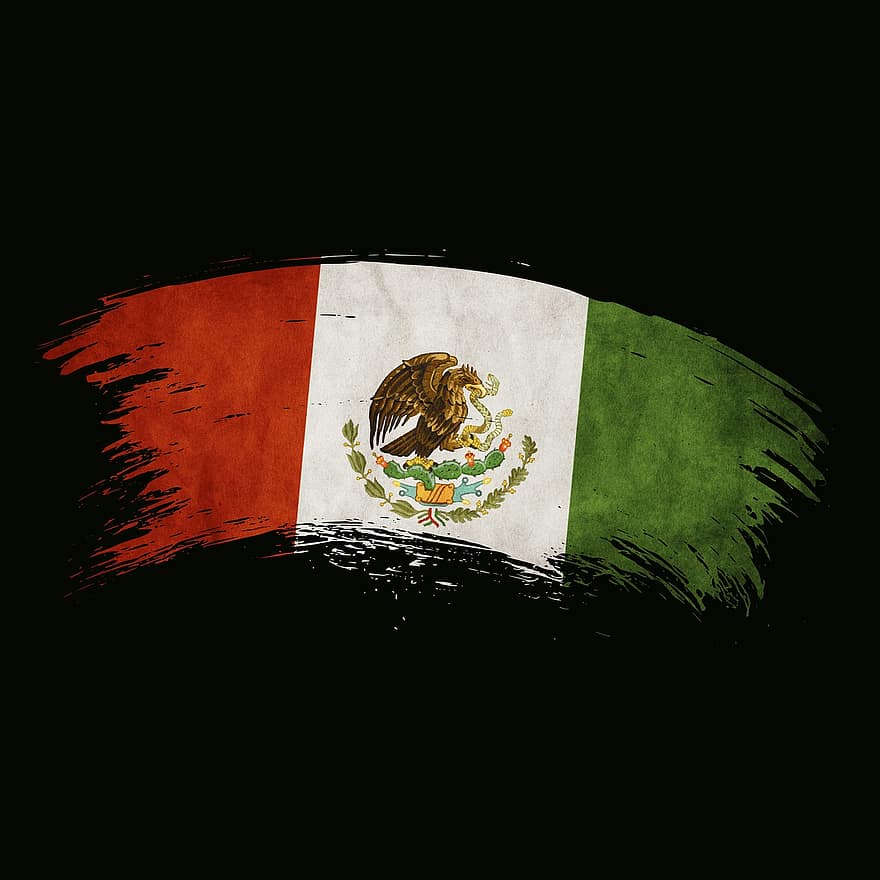 vlag, Mexico, land, nationaal, symbool, natie, wapenschild, patriottisme, teken, vaderlandslievend, embleem