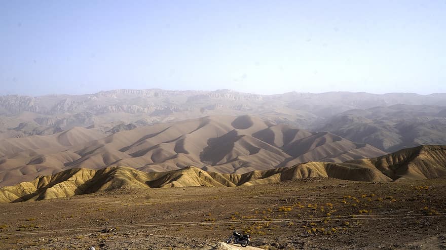 дюни, на открито, пустинен, Афганистан, Бамиян, Хазаристан, природа, планина, пейзаж, пясък, сух