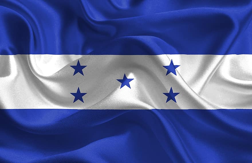 Honduras, drapeau, nation, pays, nationale, bleu, turquoise, drapeau hondurien, étoile, des rayures, Maya