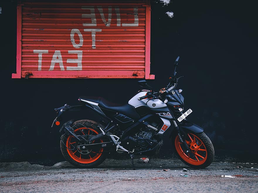 мотоцикл, Ямаха, транспортное средство, спортивный мотоцикл, улица