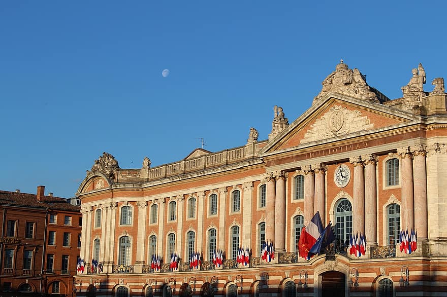 capitole de toulouse, architektūra, kapitalas, pastatas, Prancūzija