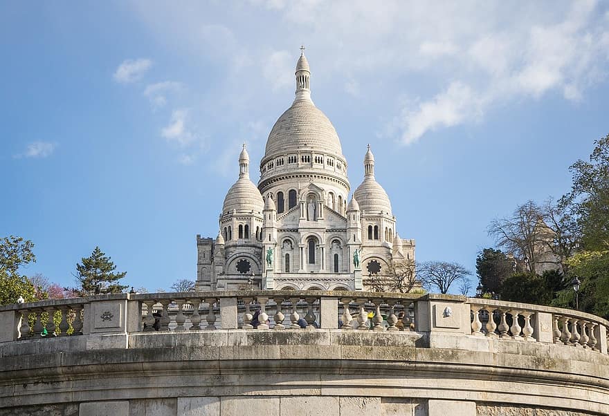 Montmartre, sacré coeur, França, paris, viatjar, referència, europa, edifici, arquitectura, Església, dom