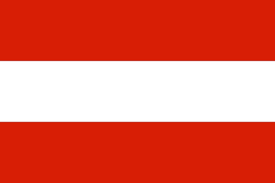 mapa, Áustria, bandeira, fronteiras, país, estados da américa