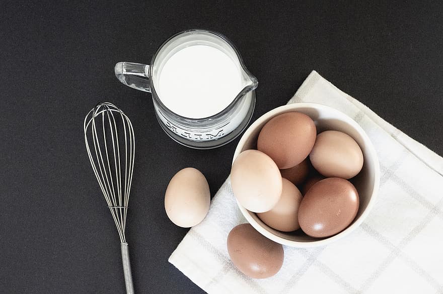 ovos, a sobrecarga, leite, Ingredientes, cozinhando, cozimento, Comida, frescura, fechar-se, madeira, orgânico