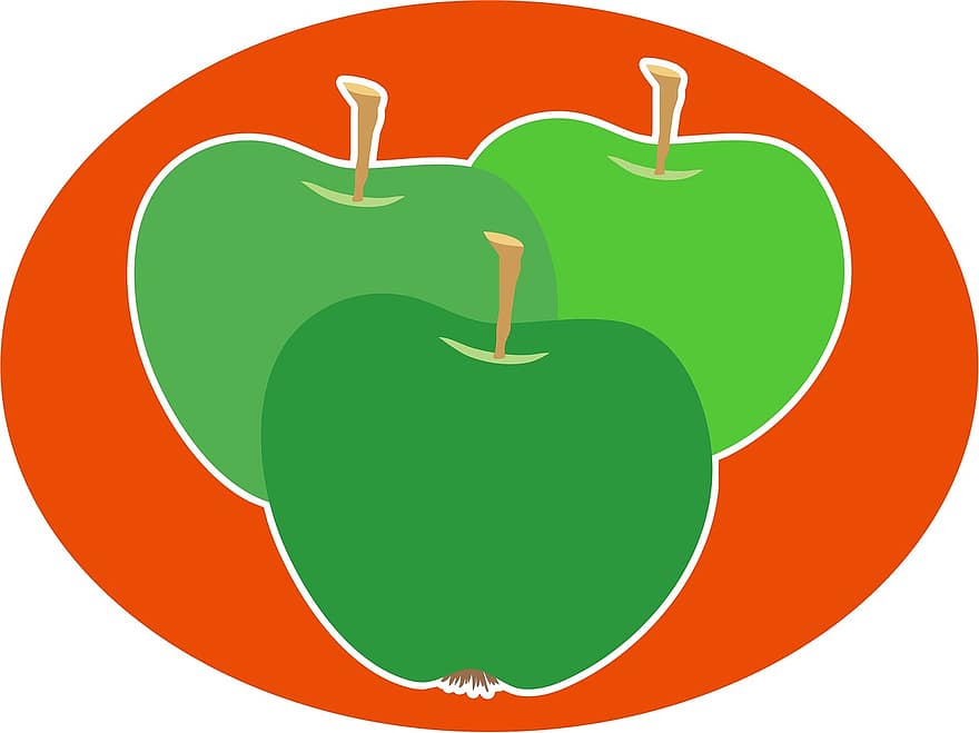 яблука, зелений, фрукти, закуски, їжа, здоровий, свіжий, соковитий, здоров'я, дієта, свіжість