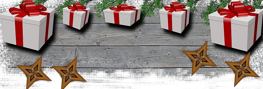 regals, banner, Nadal, primers, fet, hora de nadal