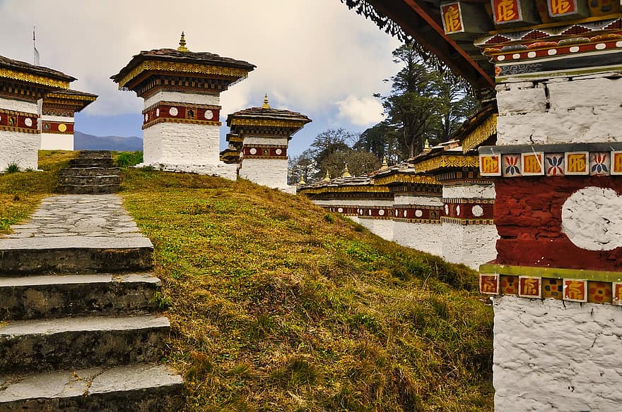 Druk Wangyal Chortens, bhutan, stupa, buddismo, Thimphu, cultura asiatica
