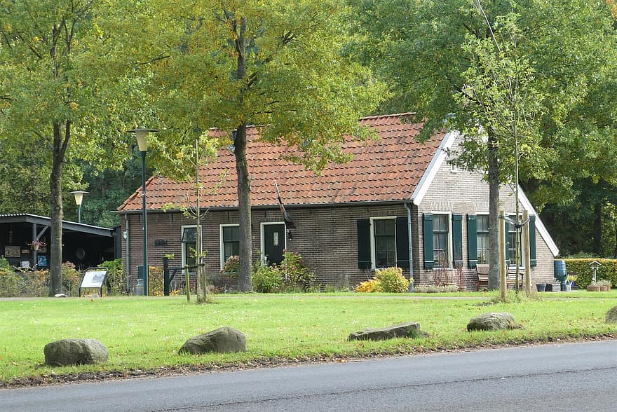 Kabin Pegawai Negeri Sipil, Frederiksoord, Belanda, sejarah, Koloni Gambut, Arsitektur, museum, Monumen, drenthe