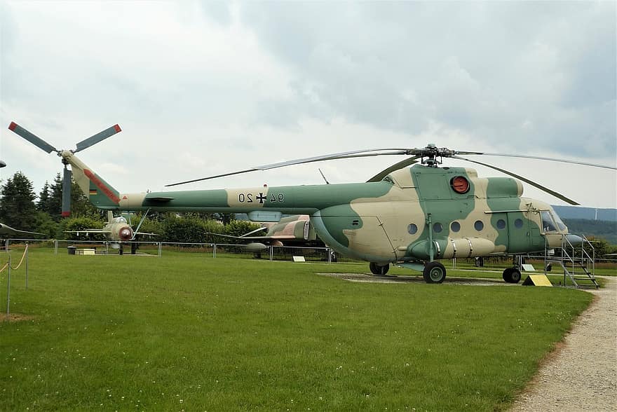 historie, museum, fly museum, Hermeskeil, Tyskland, historisk, helikopter, propel, luftfartøj, flyvende, militær