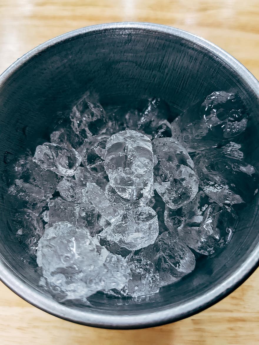 Ice, Ice Bucket, Ice Cubes, wet, freshness, drink, close-up, drop, liquid, refreshment, backgrounds