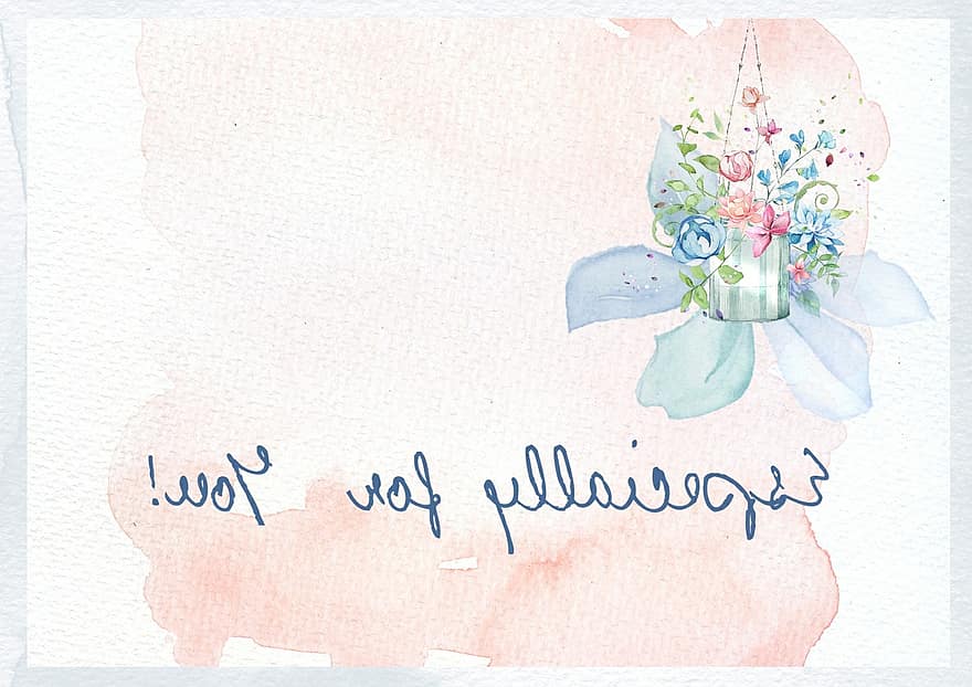 Especially, For, You, Greeting, Stylish, Watercolor, Paper, Sign, Country, Text, Especial