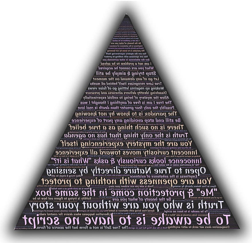 Adyashanti, moudrost, trojúhelník, pyramida, divergence, konvergence, perspektivní, fráze, poezie, mysl, filozofie