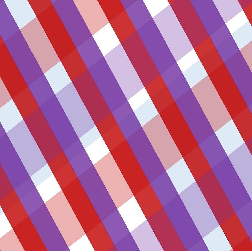 ギンガム、幾何学的な、紫の、ブルゴーニュ、縞、バンド、リボン、色合い、色相、対角線、オーバーレイ