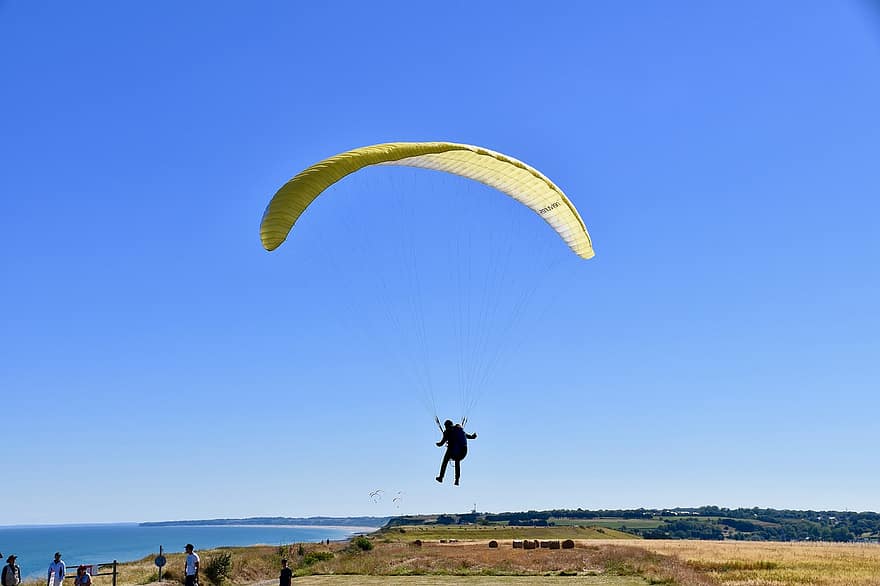 paragliding, kluzáku, pláž, extrémní, let, létat, Větrné počasí, počasí, volný čas, sport, dobrodružství