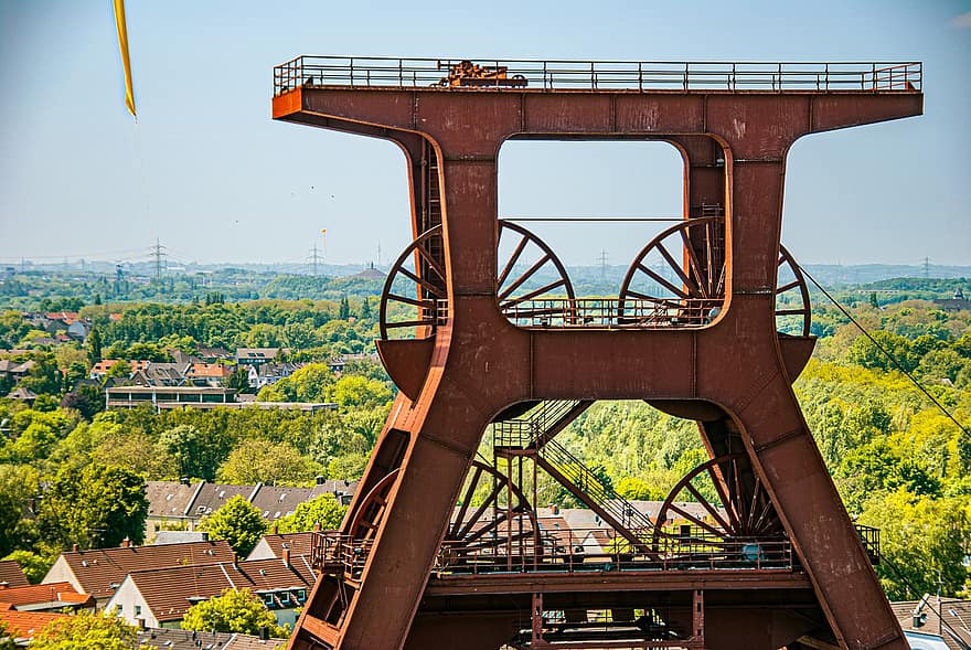 zollverein, menara pertambangan, tambang batubara, pertambangan, essen, daerah ruhr, industri, budaya industri, warisan Dunia, industri berat, museum ruhr