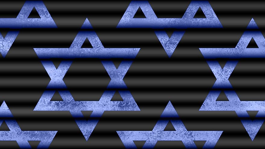Star Of David, Hexagram, Mystic Star, Magen David, Pattern, Six-pointed Star, Background, Glow, Neon, Kabbalah, Qabbalah