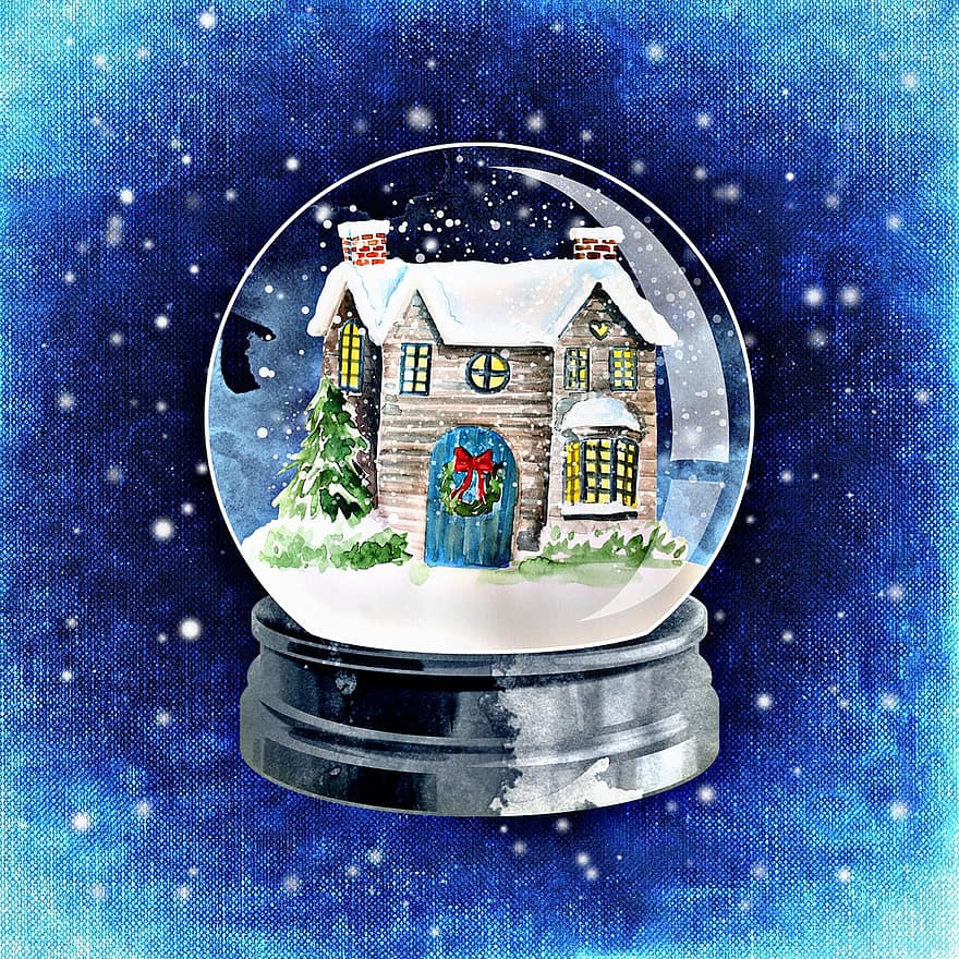 talvi-, lumipallo, lumi, kylmä, hauska, sininen, joulukuu, joulu