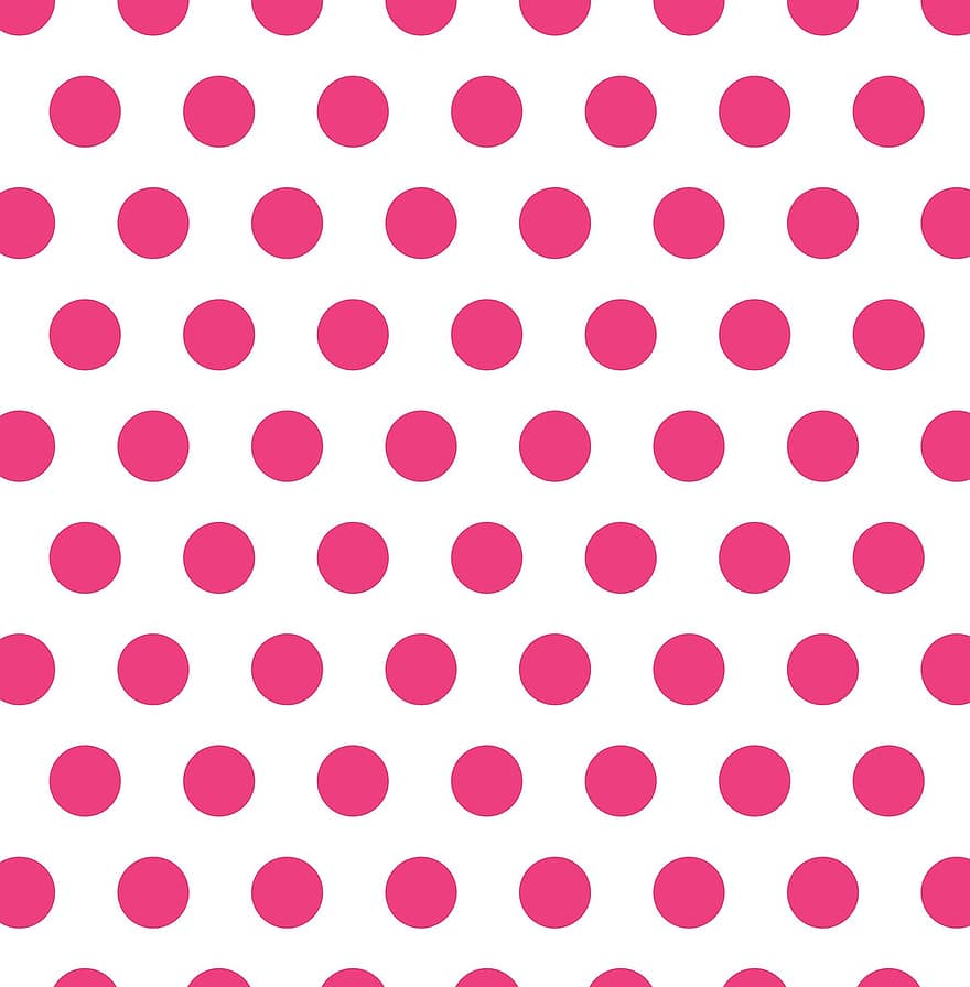 Polka prikker, lyserød, hvid, prikker, pletter, mønster, design, baggrund, tapet, papir, kulisse