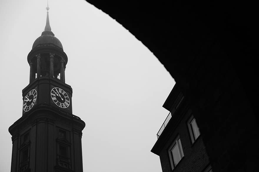 함부르크, 독일, 미셸, 교회에, 마이클리스 교회, 관광, 탑