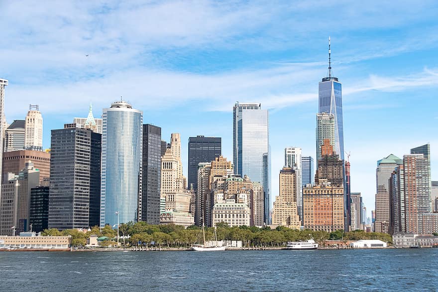new york, bygninger, USA, by, nyc, bybilledet, skyline, Manhattan, skyskrabere, brooklyn, arkitektur