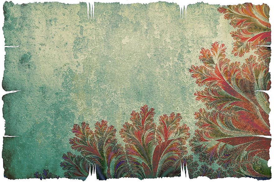 Abstract, Background, Template, Texture, Leaves, Scrapbook, Vintage, Fractal, Bookscraping, backgrounds, leaf