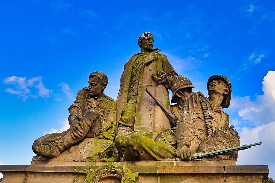 escultura, Monumento, estatua, memorial, tributo, soldado, Edimburgo